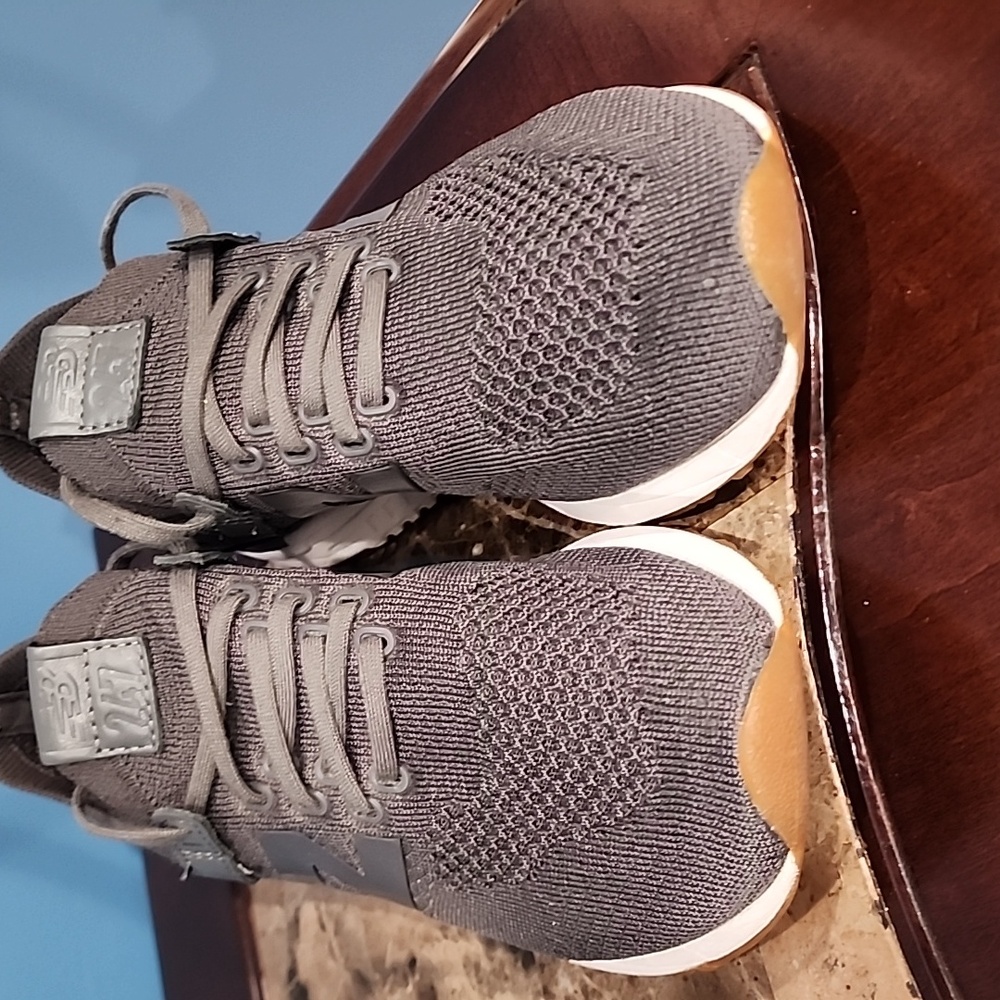 New Balance Women Charcoal Knit Sneakers - Picture 2 of 5